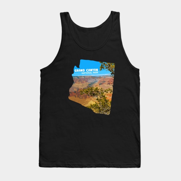 Grand Canyon National Park Arizona map Grand Canyon photo Arizona tourism Tank Top by BoogieCreates